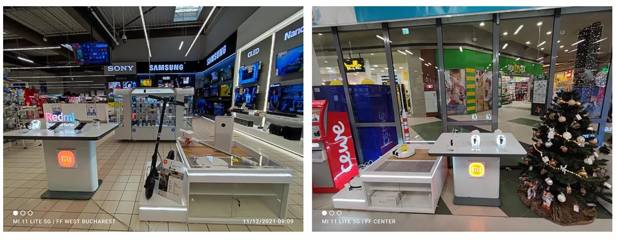 Xiaomi & Huawei — logistică montaj shop-in-shop, materiale merchandising și echipamente retail